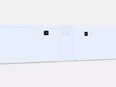 BESTA TV bench with doors 29 Low-poly 3D model