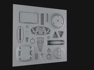 100 Hardsurface Alphas Sci-Fi Texture