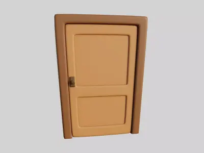 Cartoon Door 5b 3D model