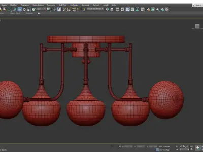 Fleming LED Semi Flushmount Low-poly 3D model