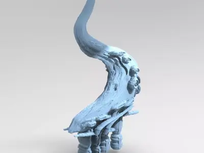 asteroid moon mushroom 3D model