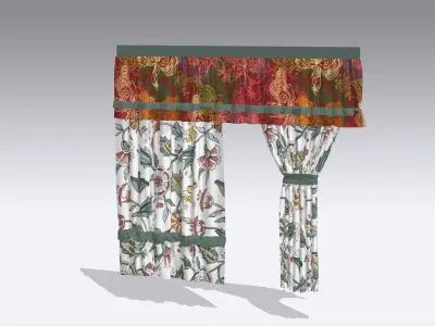 Curtain Low-poly 3D model