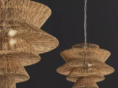 Newport Natural Chandelier 3D model