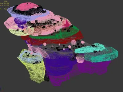 Desert - Bizarre Boulders 05 3D model