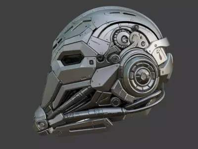 SciFi Helmet 3D model