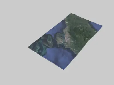 Cebu City Low-poly 3D model