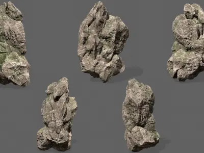 Rock Collection 017 Low-poly 3D model