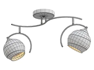 light-sfera-255-59 ceiling light with two glass globes 3D model