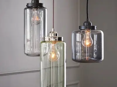 QINGMING three glass pendant lights 3D model