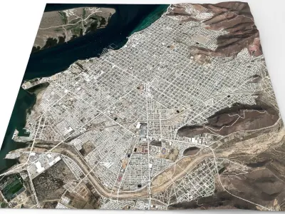 Cityscape La Paz Mexico Usa 3D model