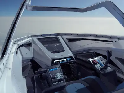 Sci Fi Futuristic Fighter Cockpit Low-poly 3D model