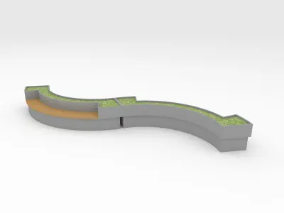 Bench Park 20 3D model