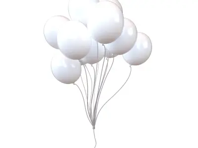 Bunch of Balloons v1 014 Low-poly 3D model