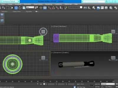 Torch flashlight 3D model