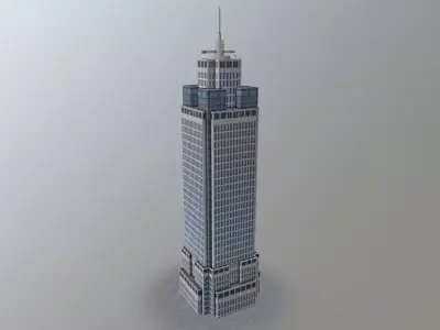 Amsterdam Rembrandt Tower Low-poly 3D model