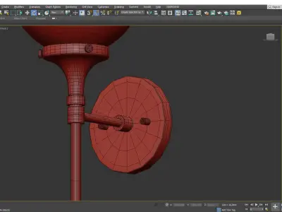 Beverly Hills 1 Light Sconce Low-poly 3D model