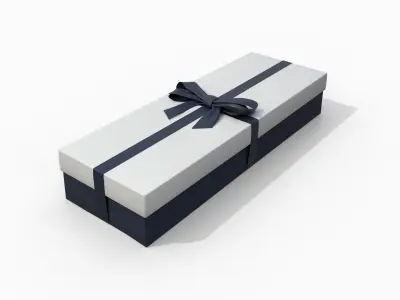  Gift Boxes - Flat Set with Tied Ribbon Bow 