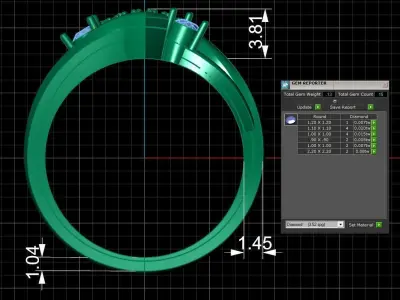Diamond Ring for Women 3D print model 15
