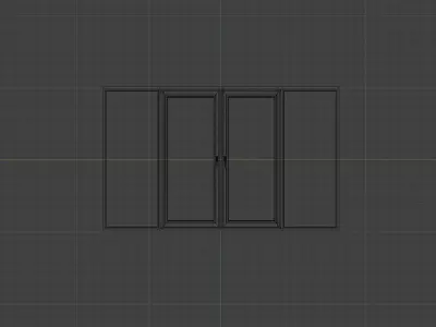 Window for interioir or exterioir Low-poly 3D model