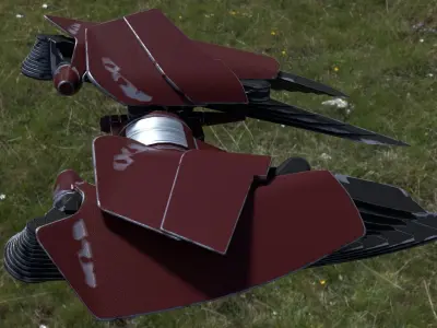 Animated Robot Wings Textured version 3D model