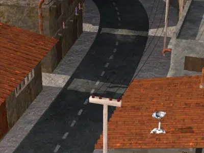 Tharelian Street - Blue Angel 3D model