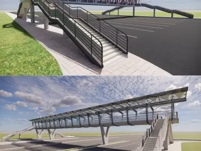 Pedestrian Bridge -B1 3D model