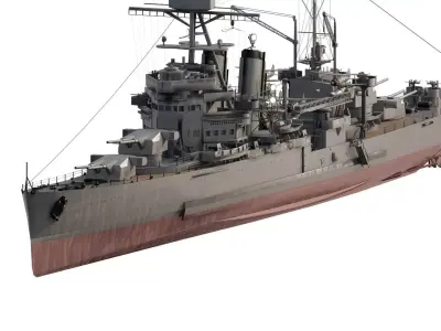 IMPERIAL JAPANESE NAVY 1940s CRUISER  3D model