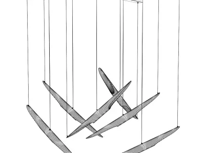Ceiling Lamps Set 1 3D model