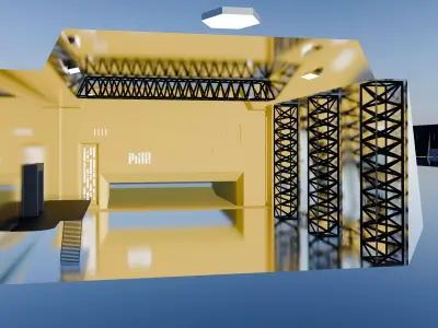 Star Wars   Rebel Assault 11   Original    Mining Hanger   Low-poly 3D model