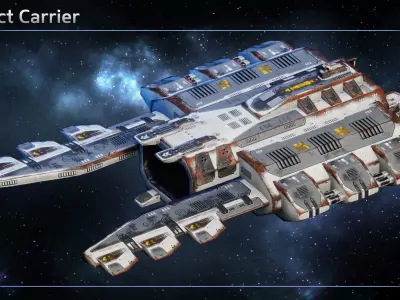 Spaceship Shipwrecks Low-poly 3D model