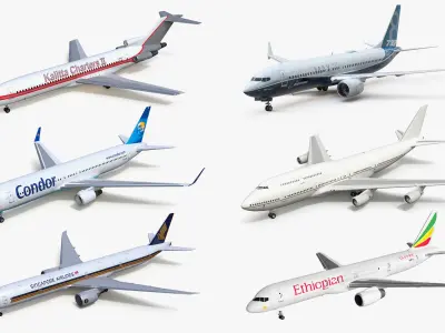  Boeing Airplanes Rigged Collection 