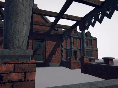 Old Manor Modular  Low-poly 3D model