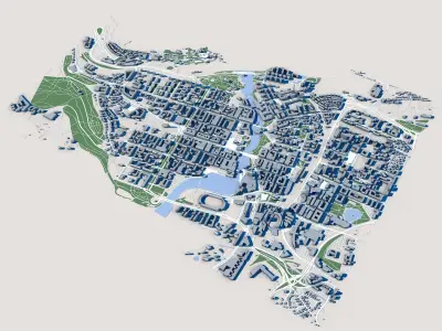 Tampere City Finland 3D model