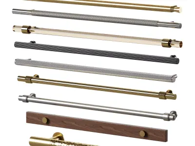 Furniture handle set by Meraki 3D model