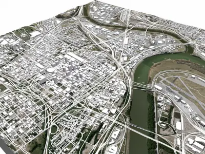 Cityscape Kansas City United States 3D model