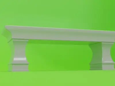 Bench for garden street benches 3D model