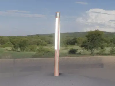 Wooden Lamp-Column 22 - Low-Poly Street-Light Set-9 Low-poly 3D model