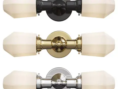 Davis Double Sconce Low-poly 3D model