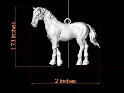 Horse pendant new 3D print model