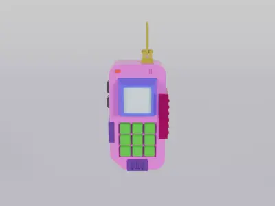 Sci-Fi Phone Low-Poly 3D Model  Low-poly 3D model