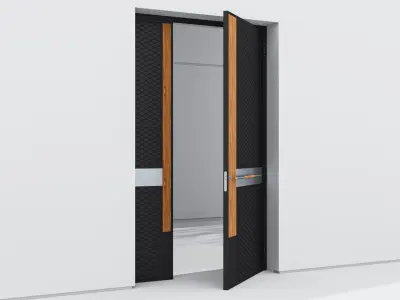 Aluminium door 98 3D model