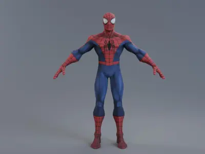 Stylized Spider-man rigged 3D model