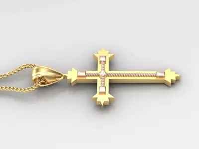 Cross Light Gold 4CP070 3DM STL 3D model