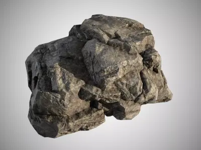 rock stone 03 Low-poly 3D model