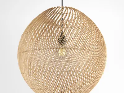 Java Collection rattan ball pendant light 3D Model Pack