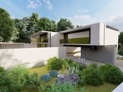 Casa Scene-villa-modern house 3D model 91