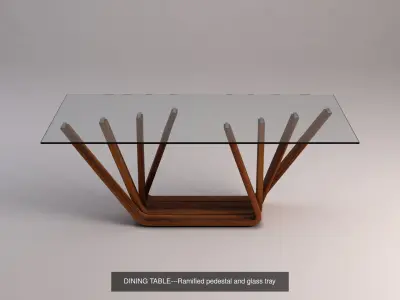 DINING TABLE---Collection x10 3D Model Pack