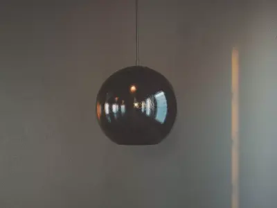 Black Globe Pendant Light 3D model