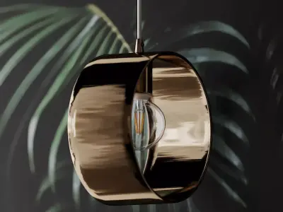 ARA GOLD RING PENDANT LAMP 3D model