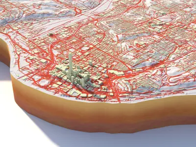 Cincinnati City Ohio USA 3D model